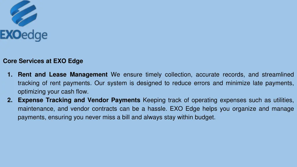 core services at exo edge