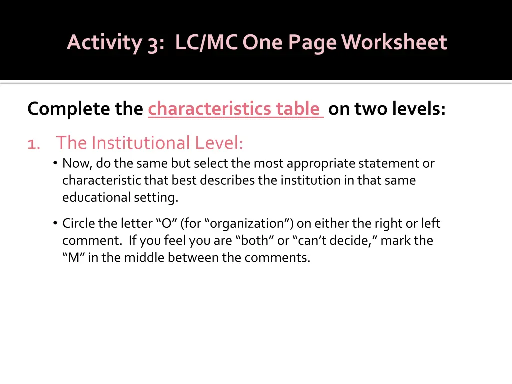 activity 3 lc mc one page worksheet