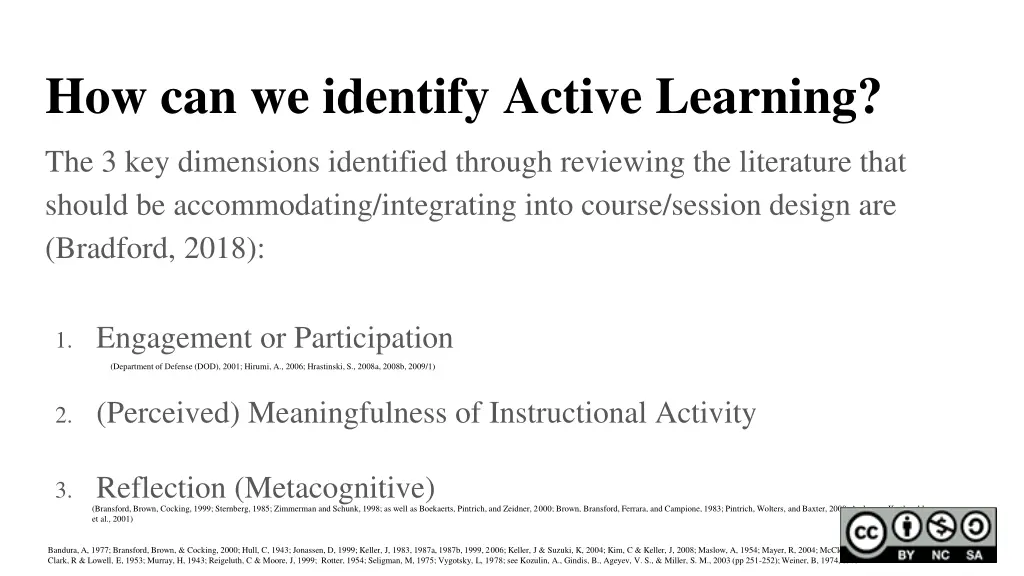 how can we identify active learning