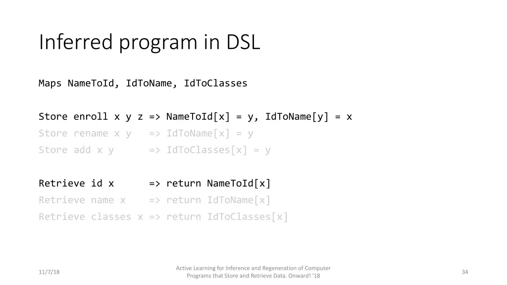 inferred program in dsl 3