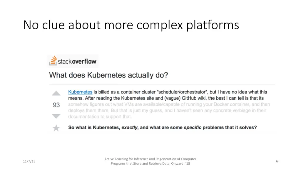 no clue about more complex platforms