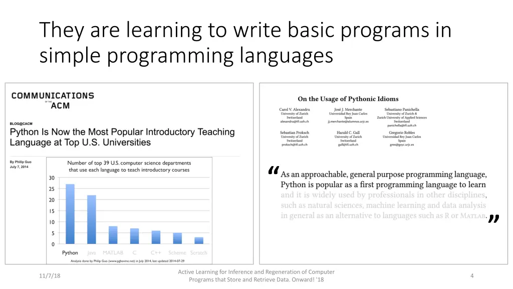 they are learning to write basic programs