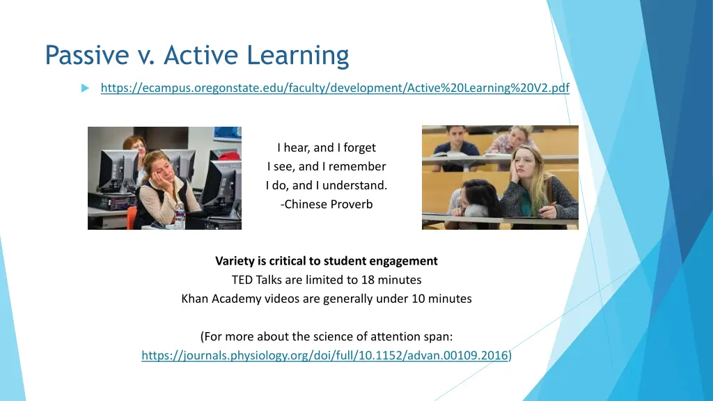 passive v active learning