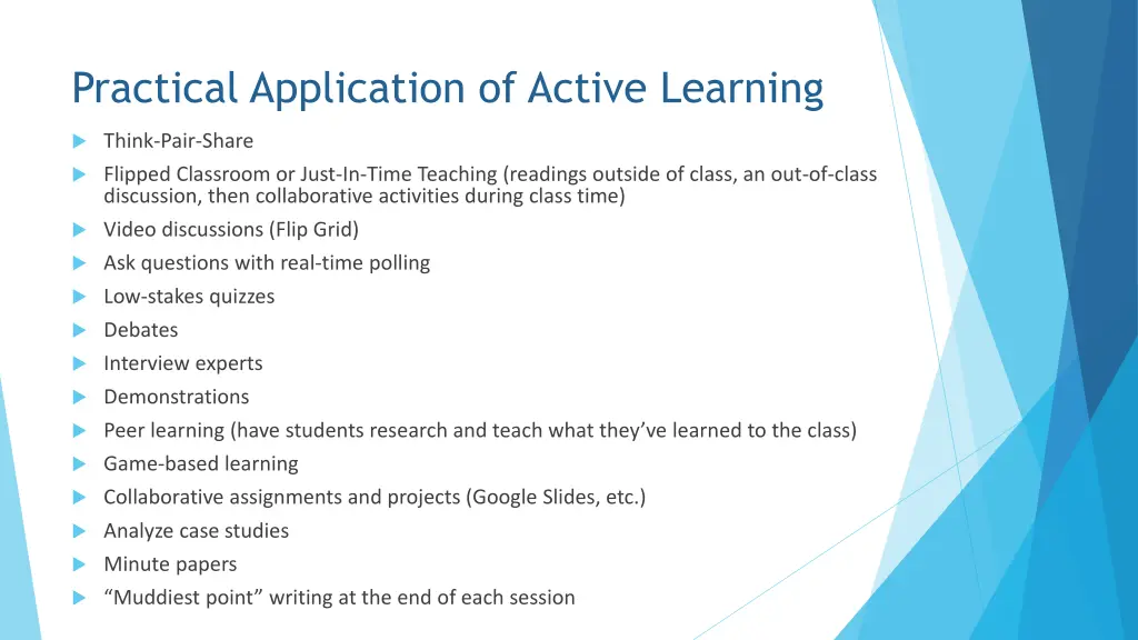 practical application of active learning