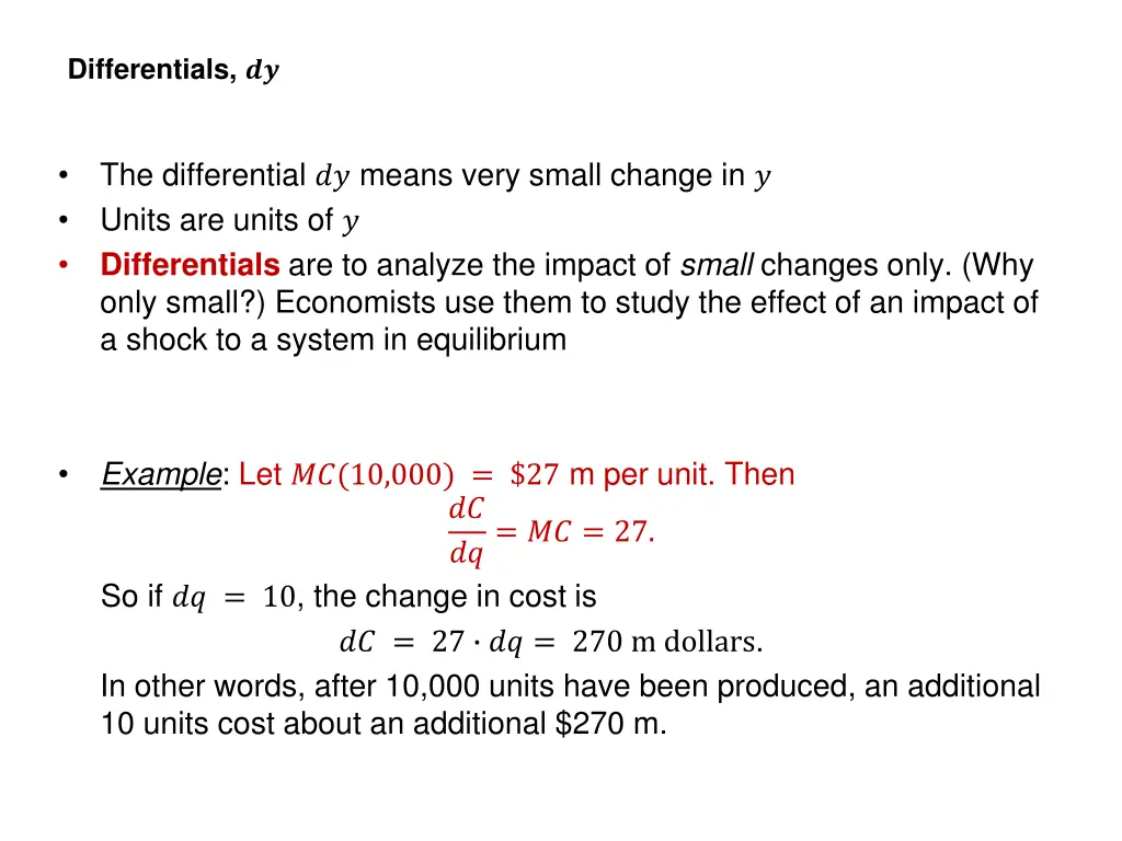 differentials