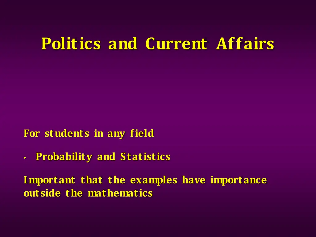 politics and current affairs