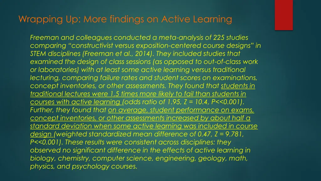 wrapping up more findings on active learning