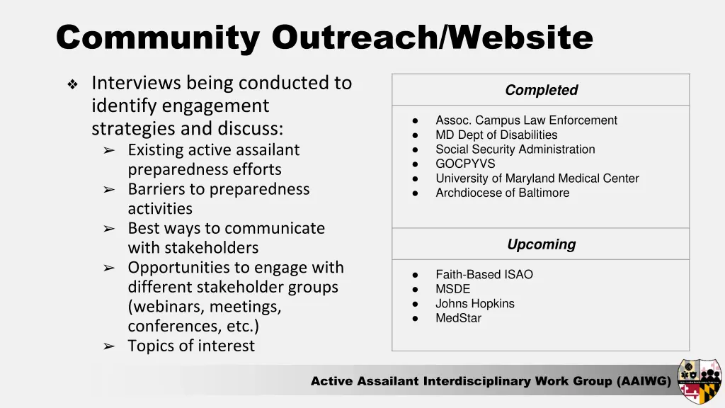 community outreach website 1