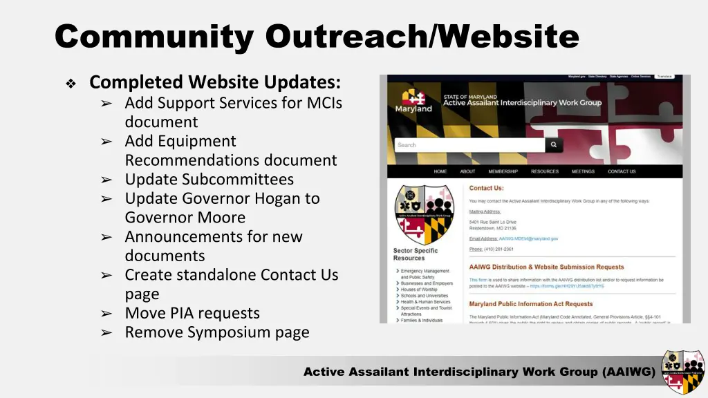 community outreach website