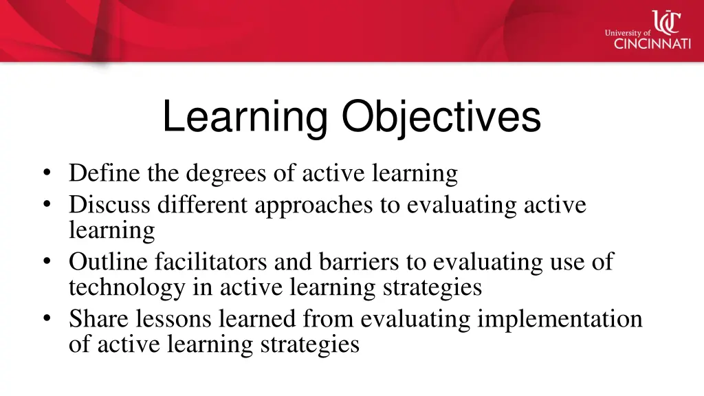 learning objectives