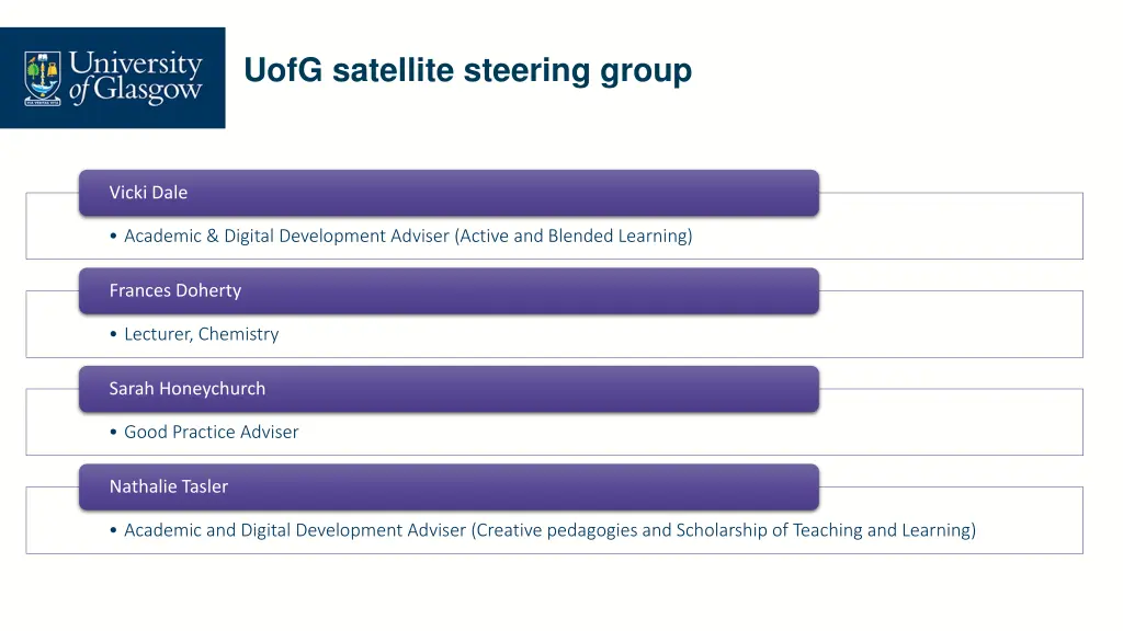 uofg satellite steering group