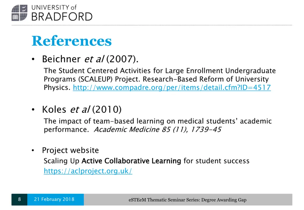 references beichner et al 2007 the student