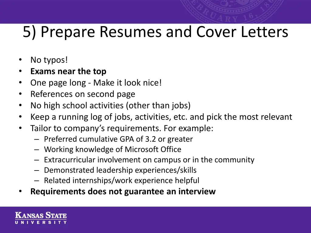 5 prepare resumes and cover letters