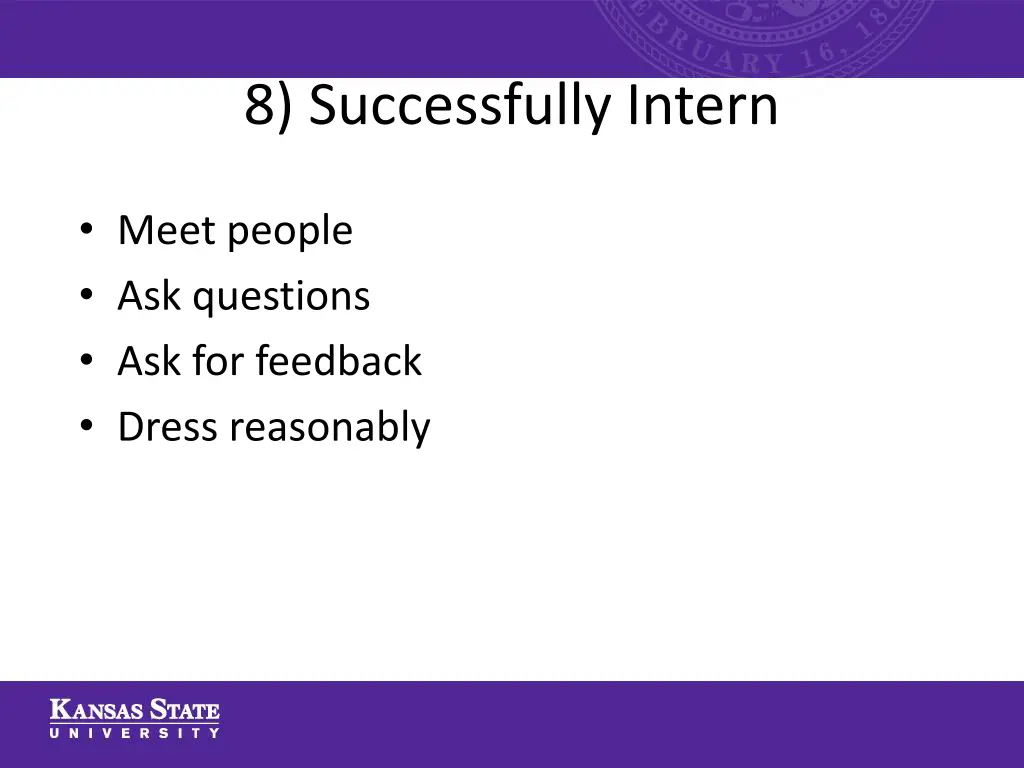 8 successfully intern