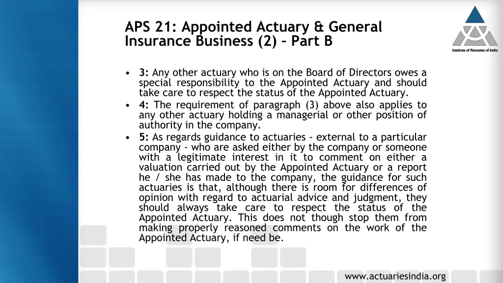 aps 21 appointed actuary general insurance 1