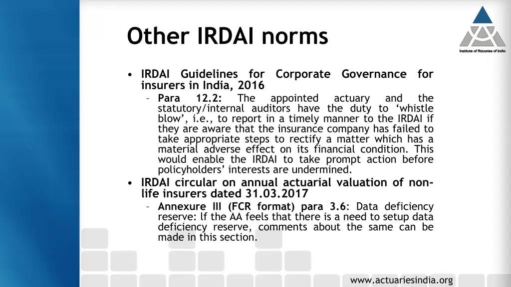 other irdai norms