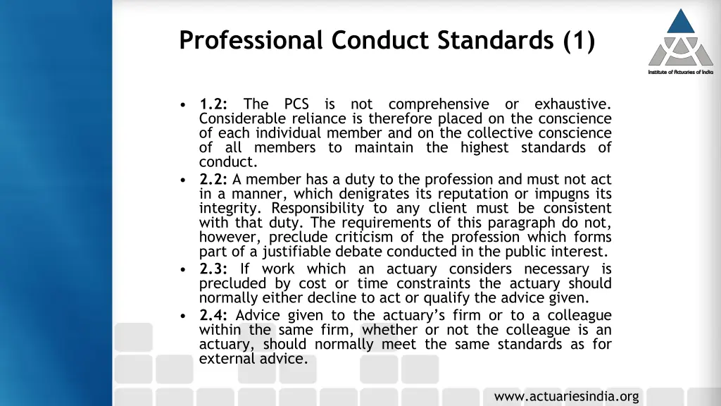 professional conduct standards 1