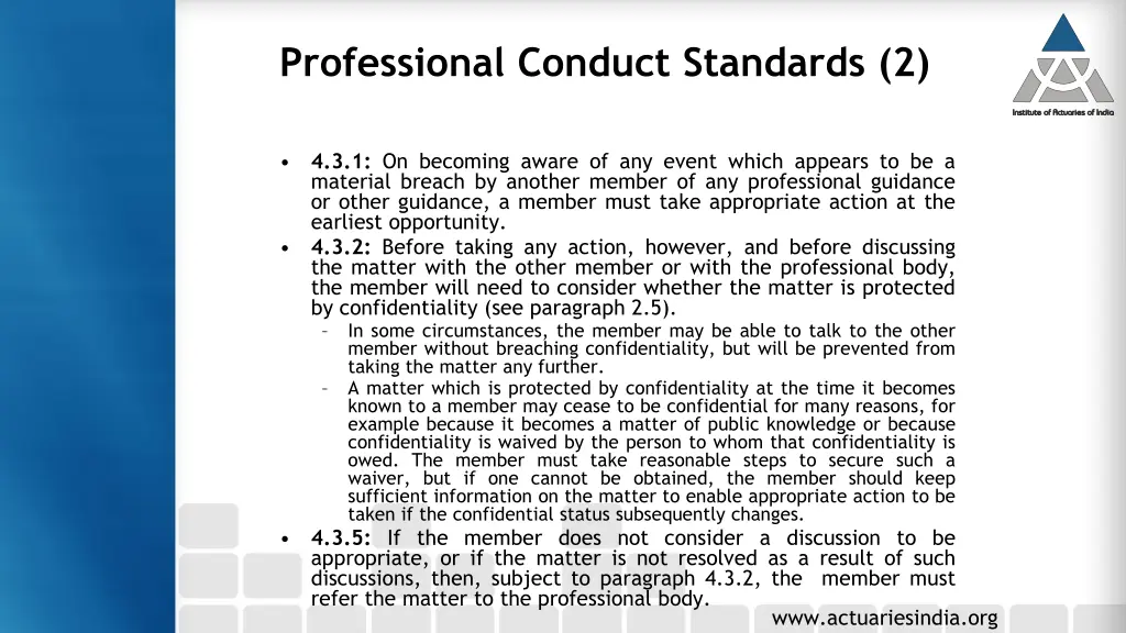 professional conduct standards 2 1