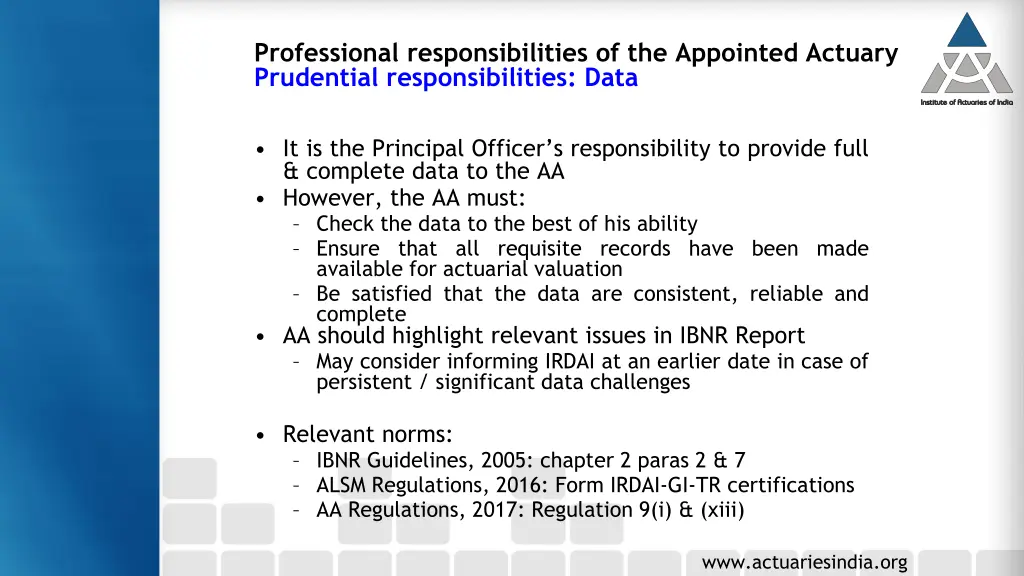 professional responsibilities of the appointed 2