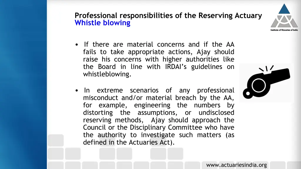 professional responsibilities of the reserving 4