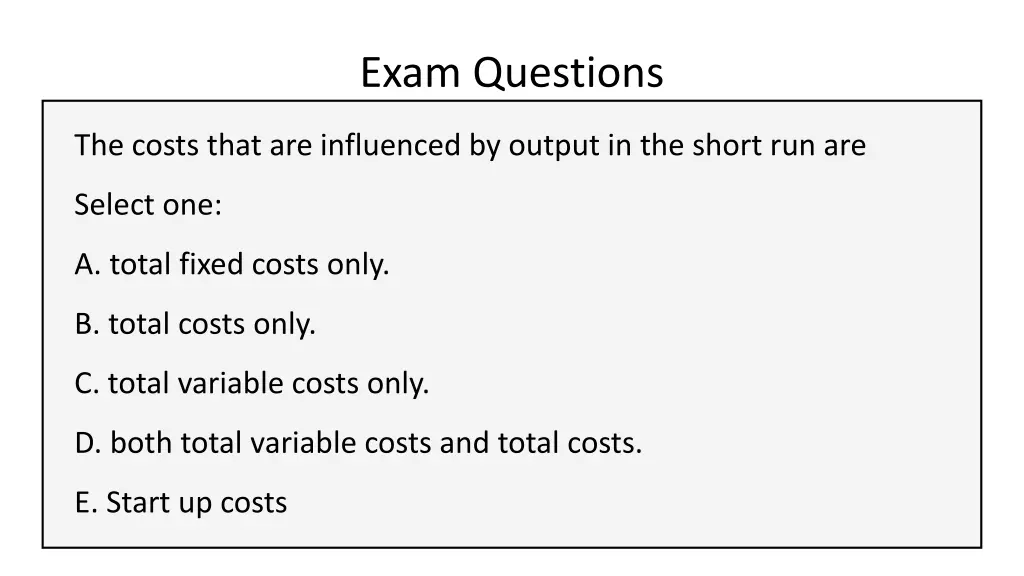 exam questions