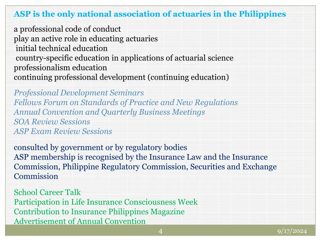 asp is the only national association of actuaries