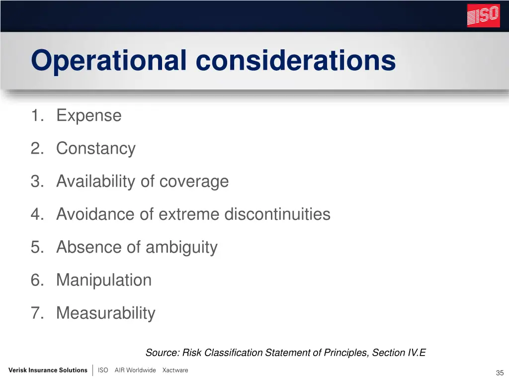 operational considerations