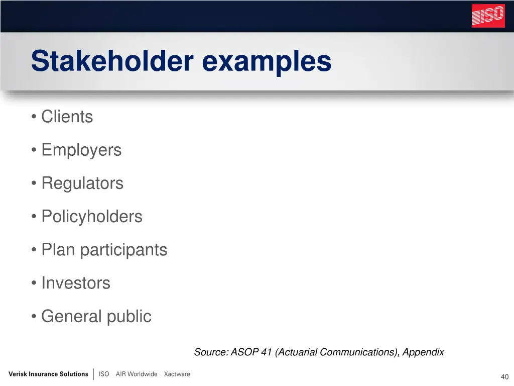 stakeholder examples