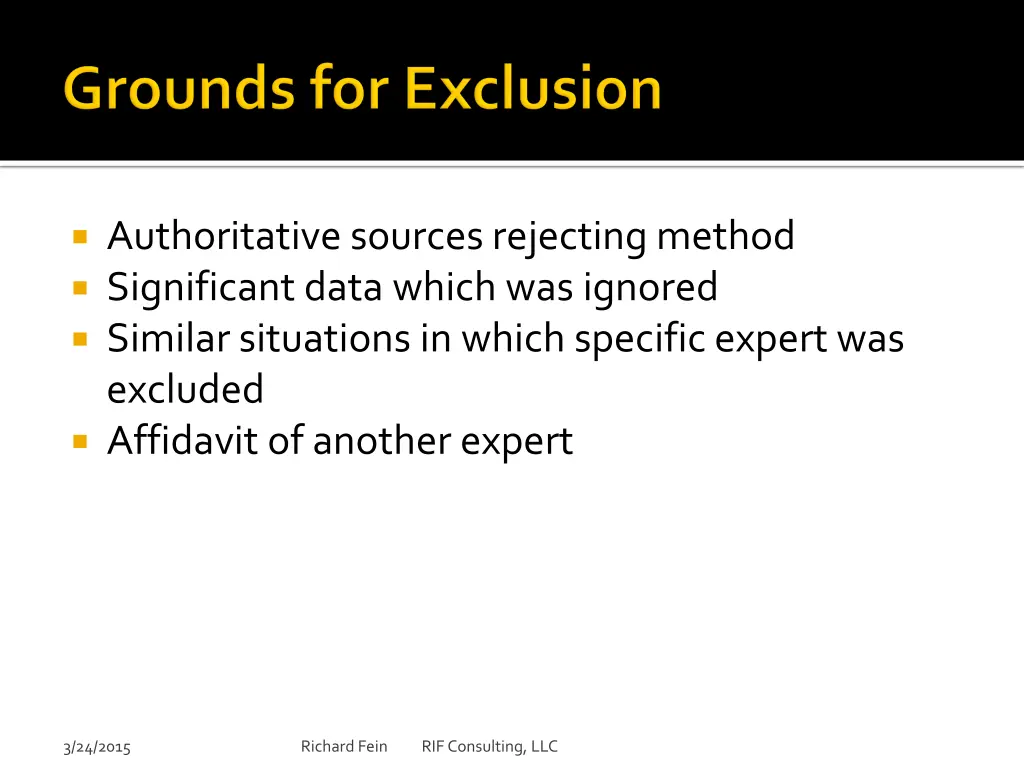 authoritative sources rejecting method