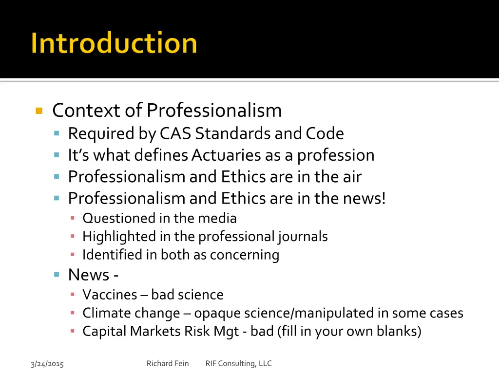 context of professionalism required bycas