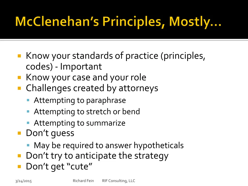 know your standards of practice principles codes