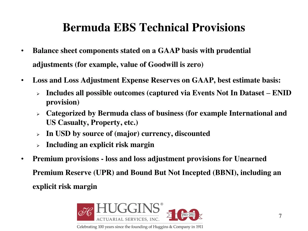 bermuda ebs technical provisions