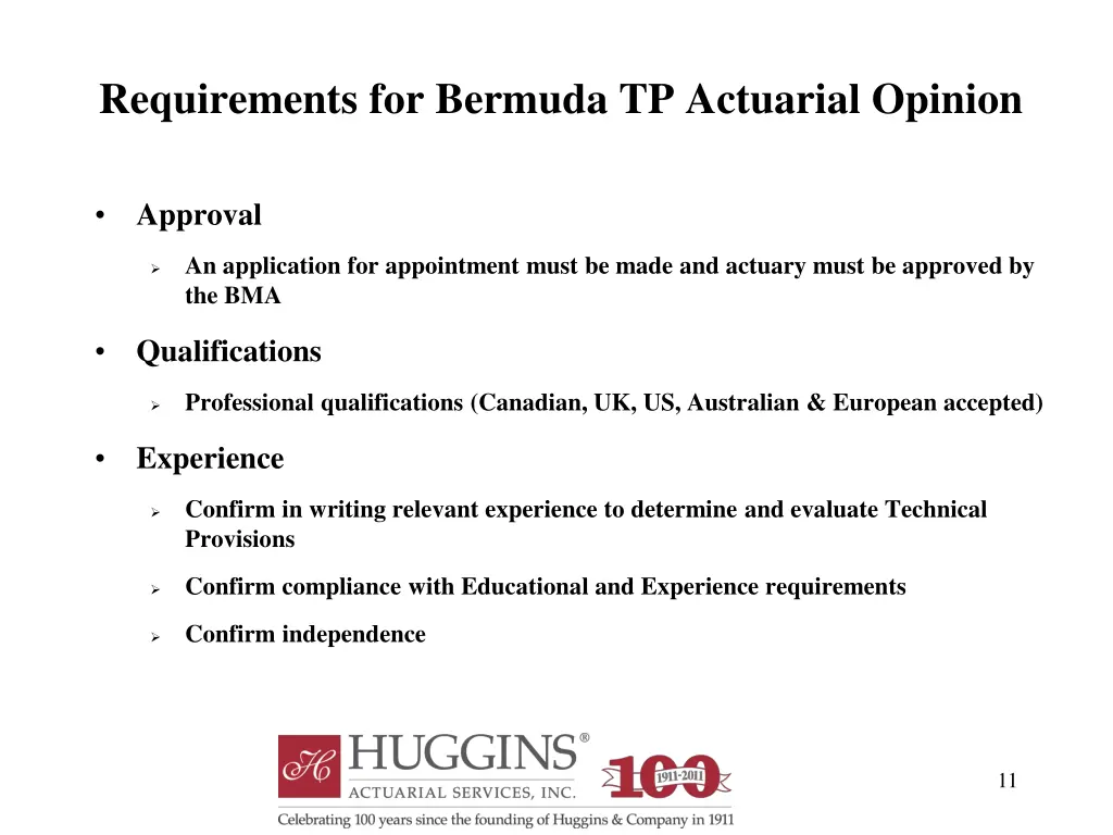 requirements for bermuda tp actuarial opinion 2