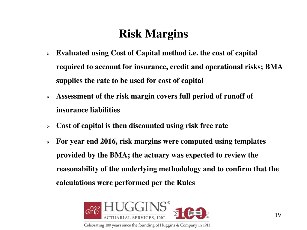 risk margins