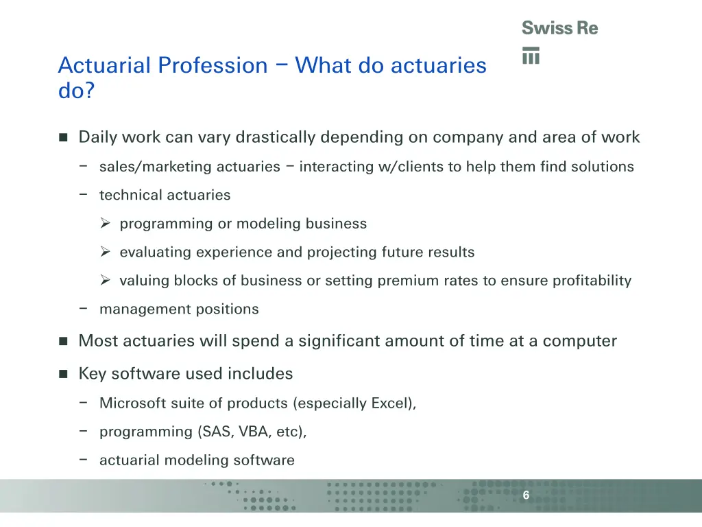 actuarial profession what do actuaries do