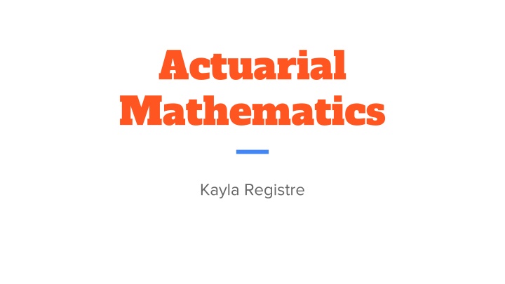 actuarial mathematics