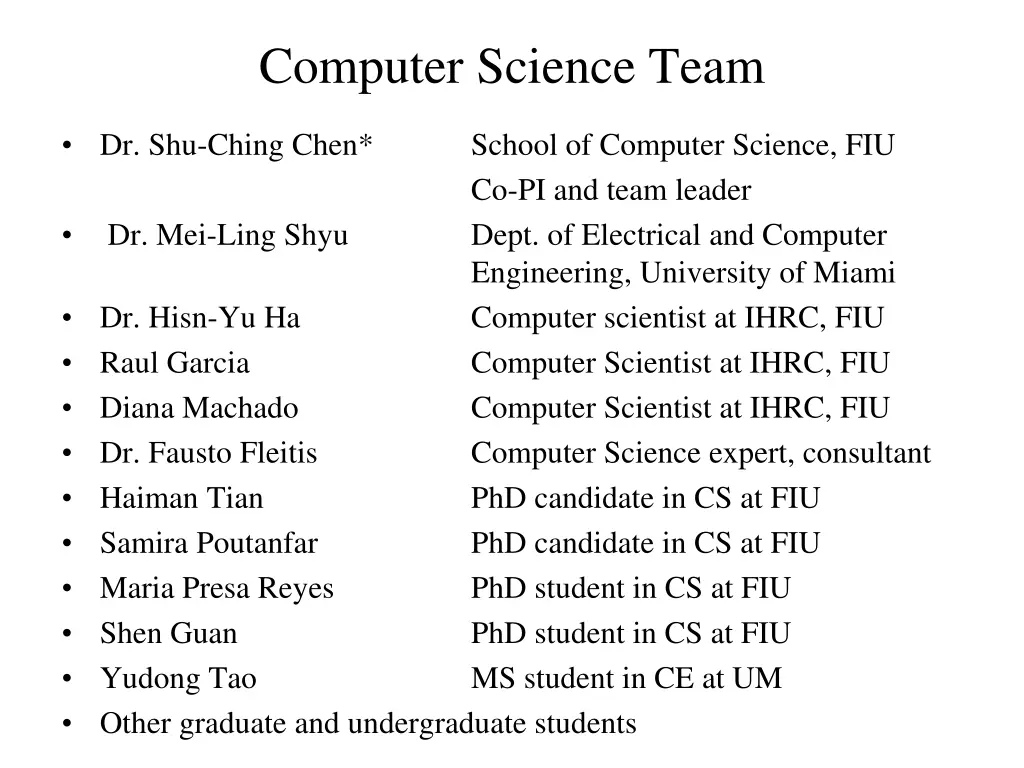 computer science team