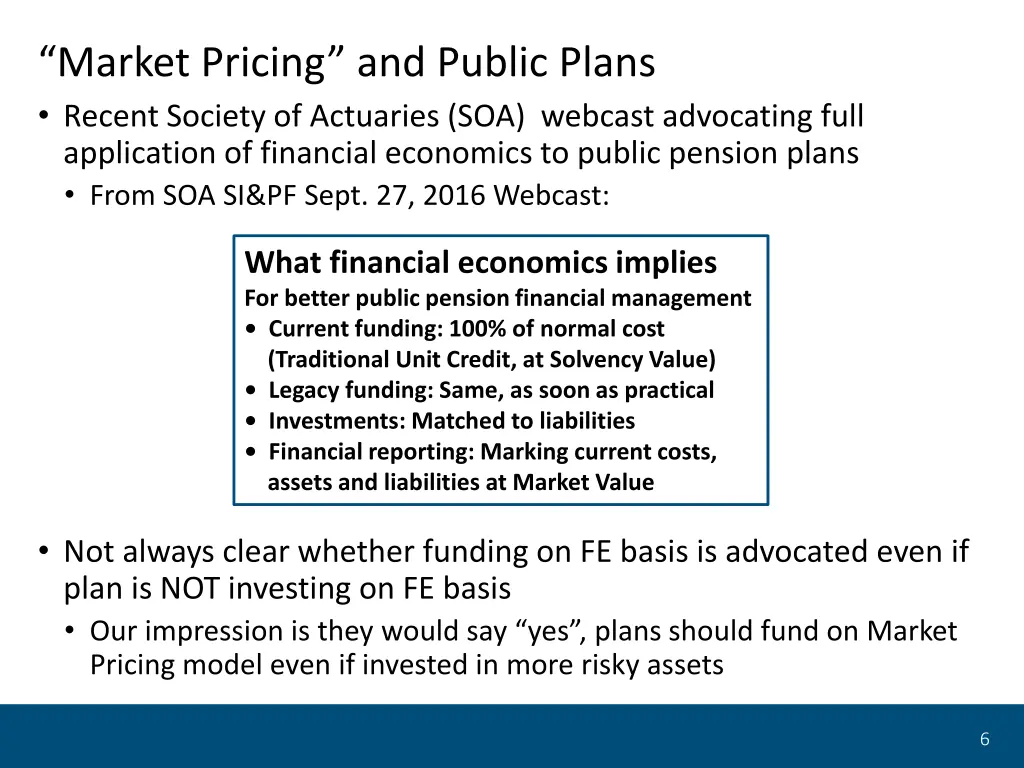 market pricing and public plans recent society