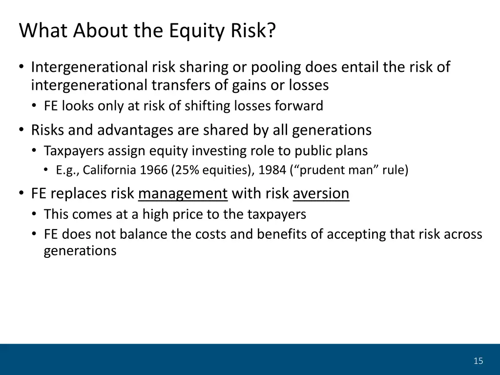 what about the equity risk