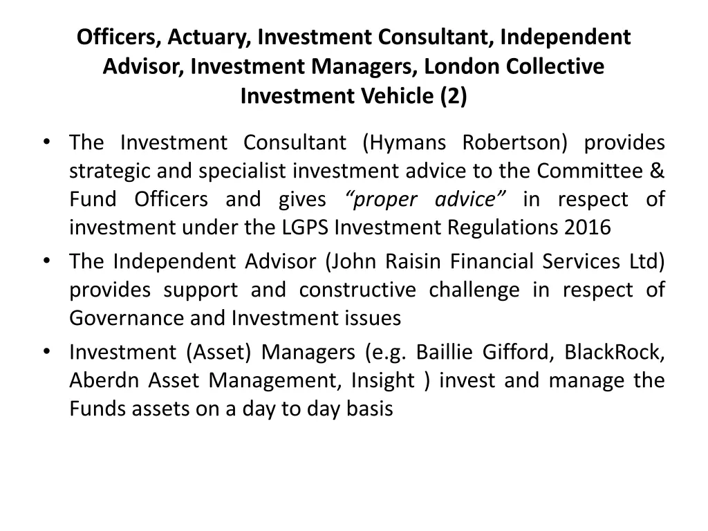 officers actuary investment consultant 1