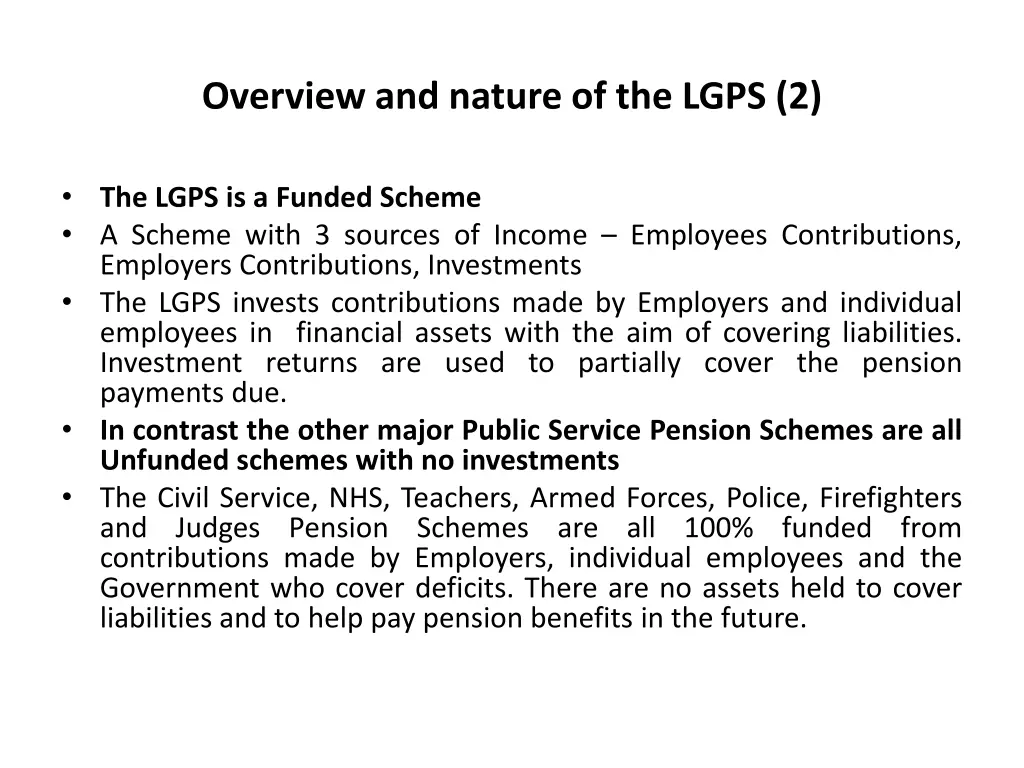 overview and nature of the lgps 2