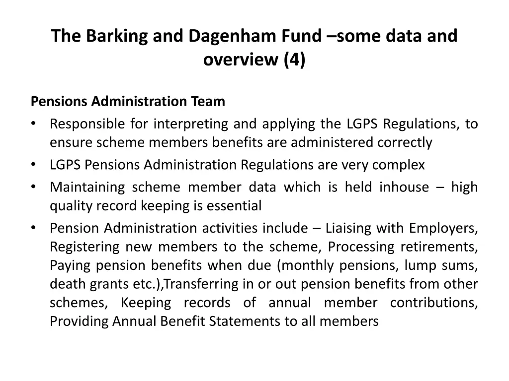 the barking and dagenham fund some data 3