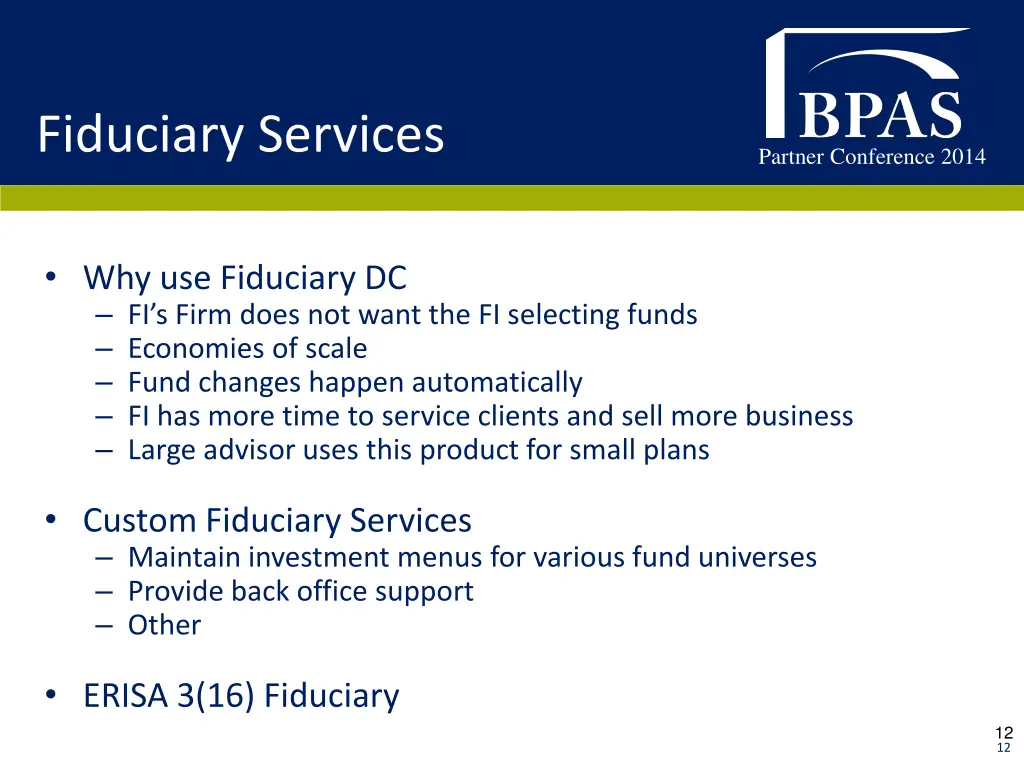 fiduciary services