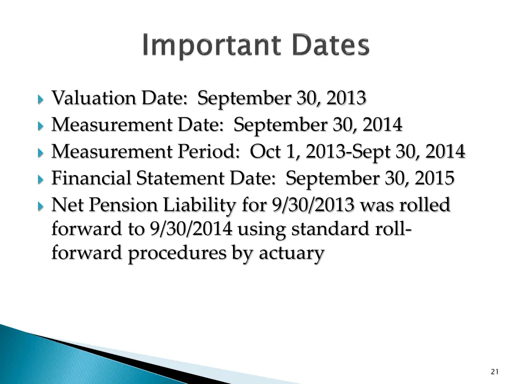 valuation date september 30 2013 measurement date