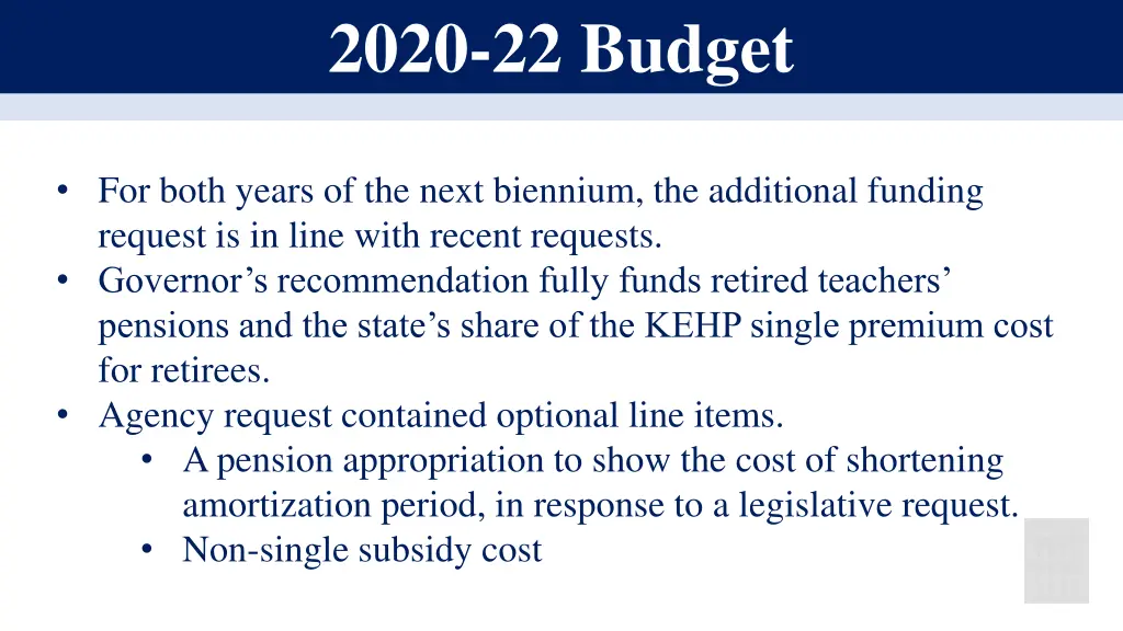 2020 22 budget