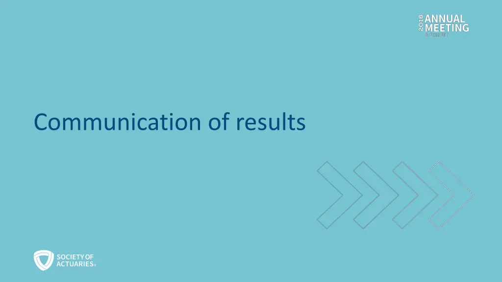 communication of results