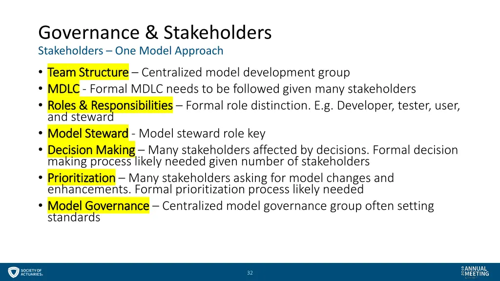 governance stakeholders stakeholders one model