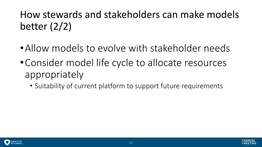 how stewards and stakeholders can make models 2