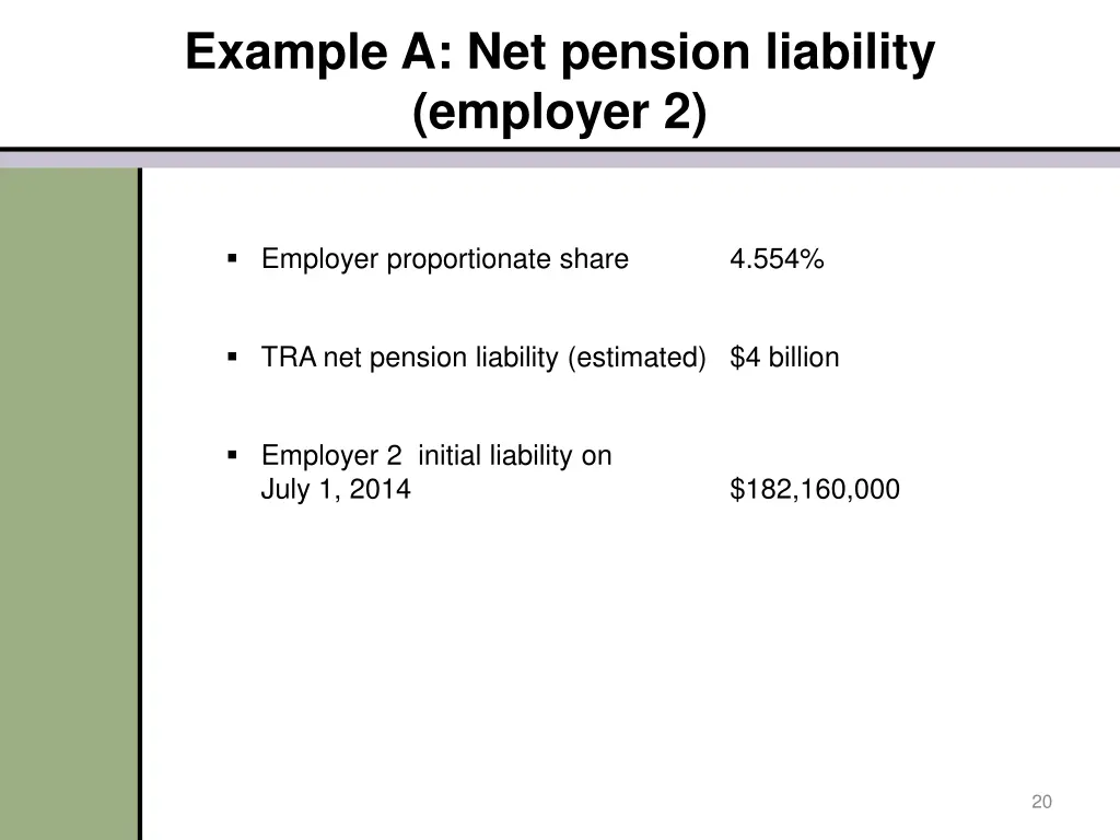 example a net pension liability employer 2