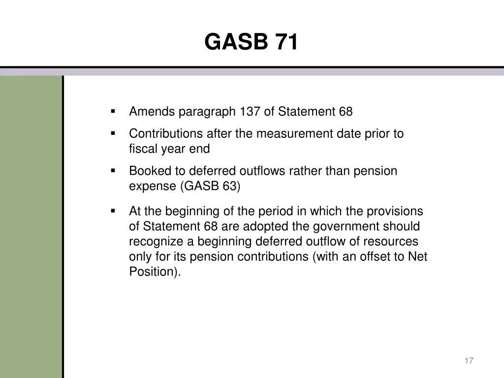 gasb 71